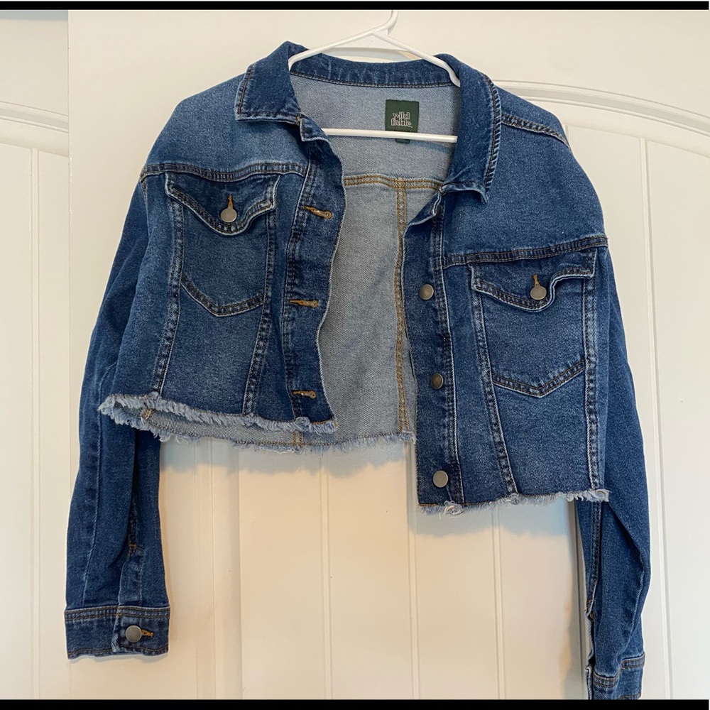 Cropped jean jacket